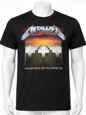 Metallica Master of Puppets T Shirt Large Black Band Tee NWOT Cotton
